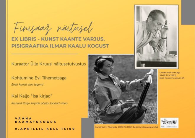 Finisaaž näitusel “Ex-libris – kunst kaante varjus. Pisigraafika Ilmar Kaalu kogust