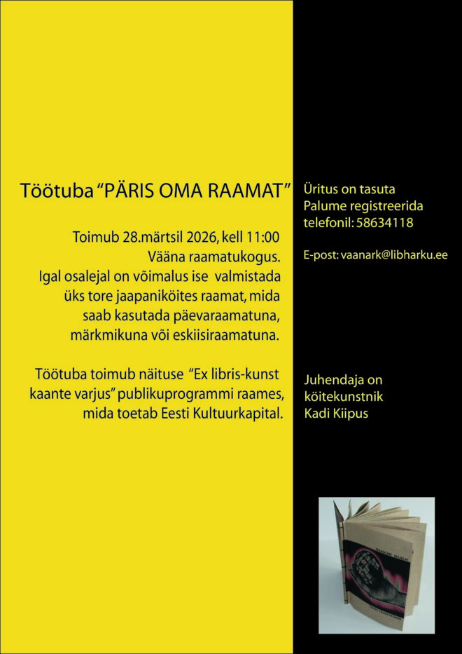 Töötuba Vääna raamatukogus „Päris oma raamat“