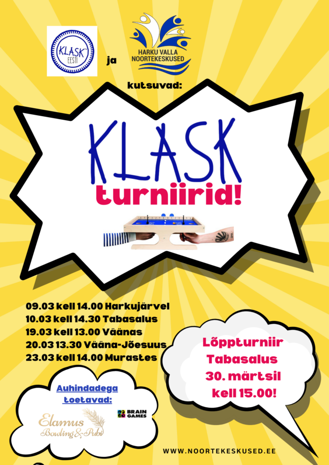 KLASK turniirid Harku valla noortele