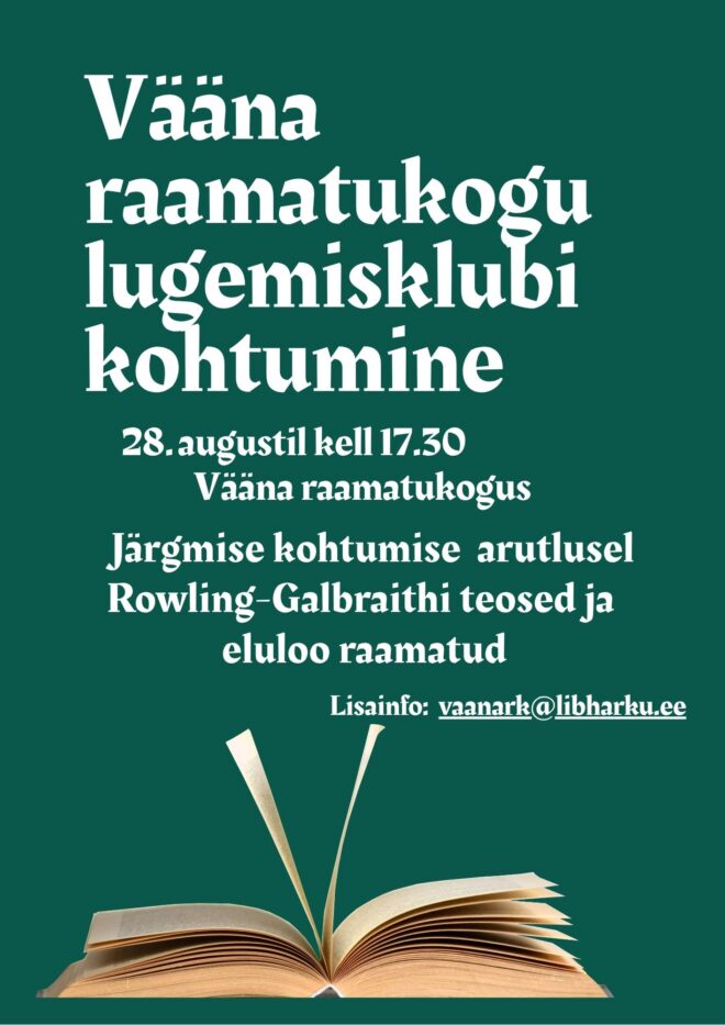 Vääna raamatukogu lugemisklubi kohtumine